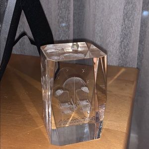 Glass center piece decoration